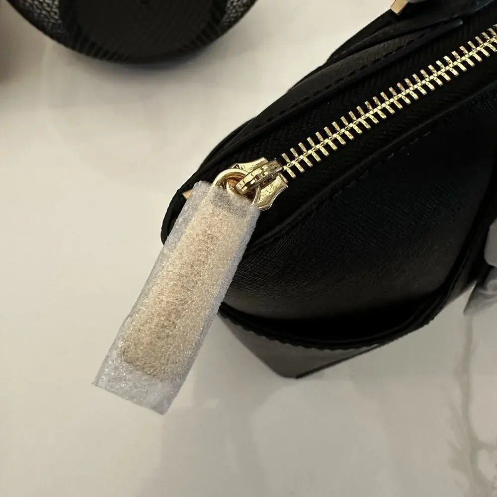 Michael Kors Charlotte Large Saffiano Leather Top-Zip Black Tote Bag #35T0GCFT7L - Picture 5 of 6